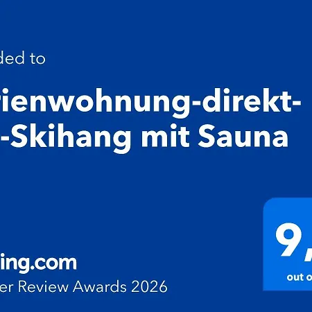 Ferienwohnung-direkt-am-skihang Mit Sauna Appartement *